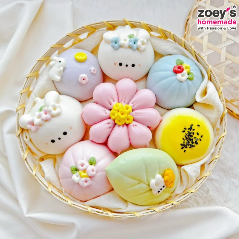 【中秋限定】花好月圆 中秋馒头 Mooncake Blossom Bun Set （8pcs)