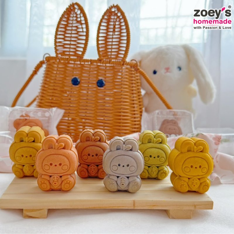 【中秋限定】⁠玉兔果蔬 烤皮月饼 Baked Skin Bunny Mooncake (6pcs)