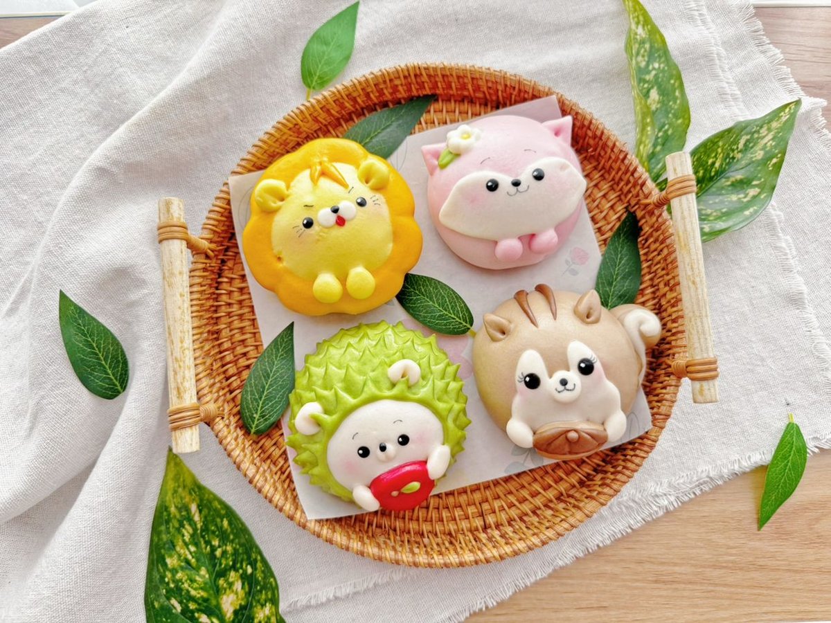 【New】森林小伙伴 Forest Buddies Bun with Pandan Lotus Paste Fillings (4pcs)