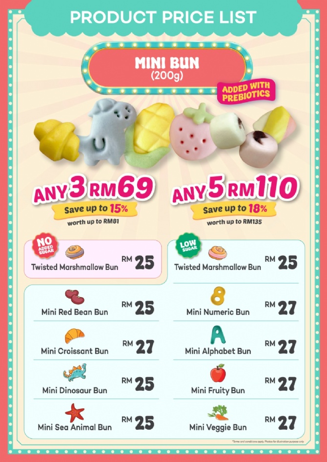 新馒头系列 （Buy 3 @ RM69 / Buy 5 @ 110)